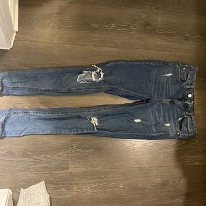 Target brand jeans, ripped high waisted style
